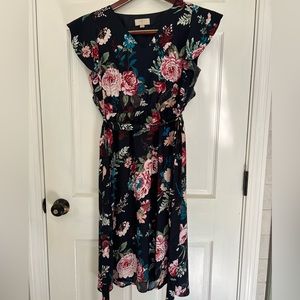 LOFT outlet navy floral dress